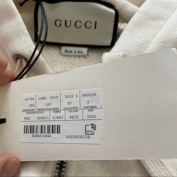 NWT GUCCI Sweatshirt Heavy Cotton Jersey XXXL - Picture 12 of 14